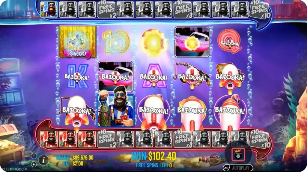 Big Bass Vegas Double Down Deluxe dynamite hook and bazooka modifiers